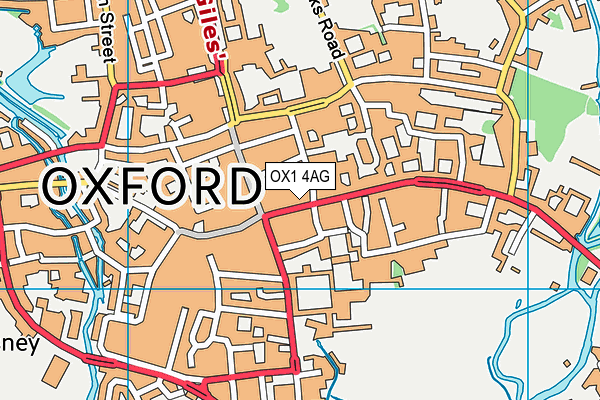 OX1 4AG map - OS VectorMap District (Ordnance Survey)