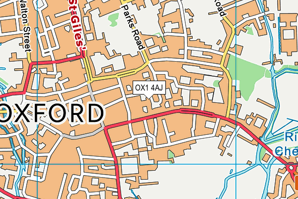 OX1 4AJ map - OS VectorMap District (Ordnance Survey)