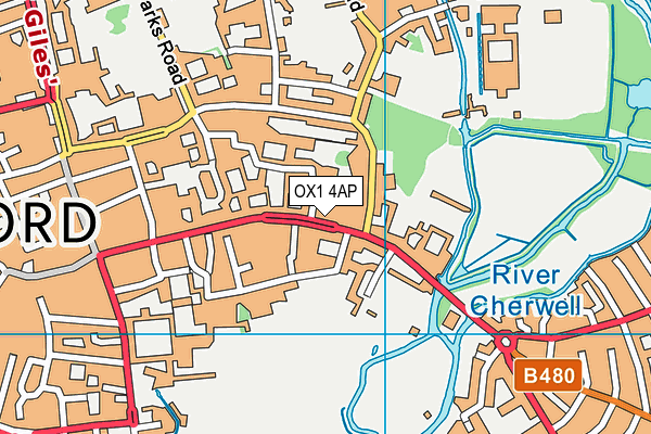 OX1 4AP map - OS VectorMap District (Ordnance Survey)