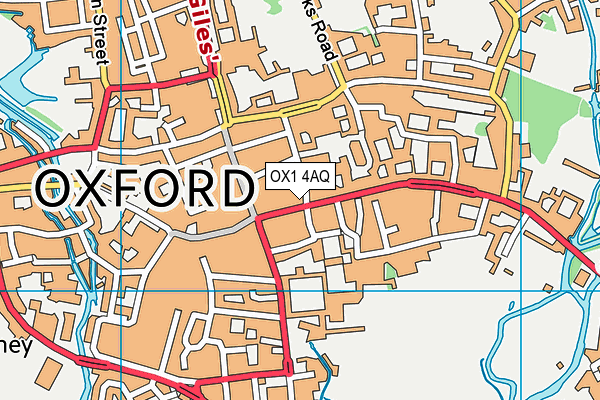 OX1 4AQ map - OS VectorMap District (Ordnance Survey)