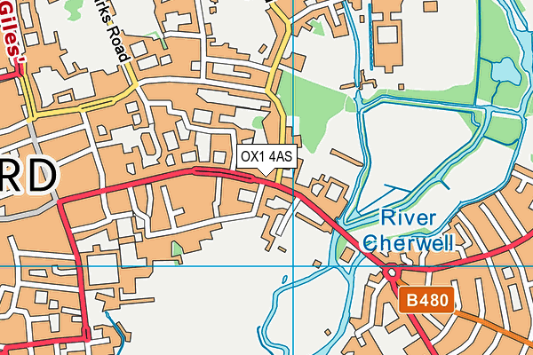 OX1 4AS map - OS VectorMap District (Ordnance Survey)