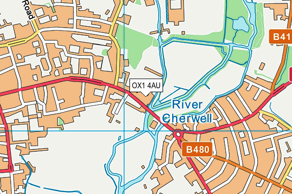 Magdalen College map (OX1 4AU) - OS VectorMap District (Ordnance Survey)
