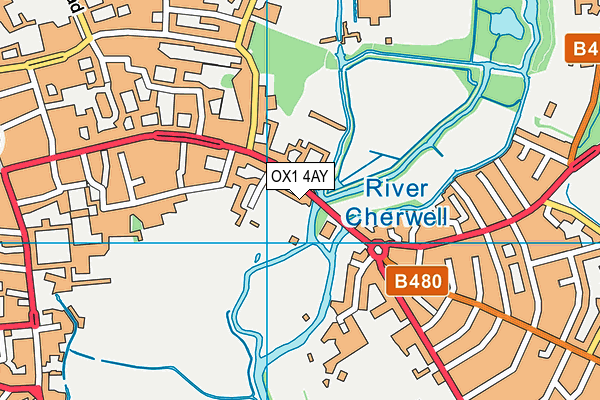 OX1 4AY map - OS VectorMap District (Ordnance Survey)