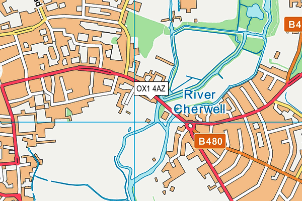 OX1 4AZ map - OS VectorMap District (Ordnance Survey)