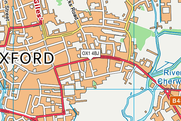 OX1 4BJ map - OS VectorMap District (Ordnance Survey)