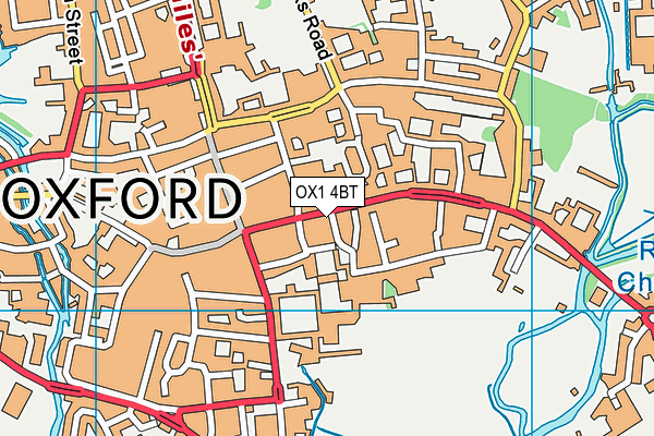 OX1 4BT map - OS VectorMap District (Ordnance Survey)