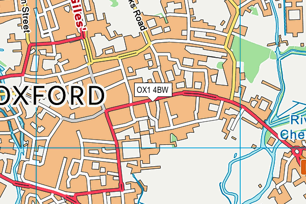 OX1 4BW map - OS VectorMap District (Ordnance Survey)