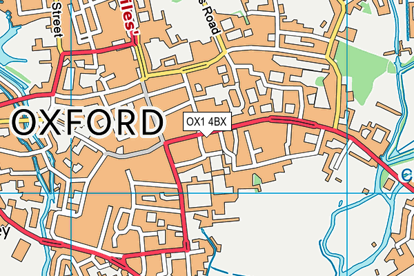 OX1 4BX map - OS VectorMap District (Ordnance Survey)