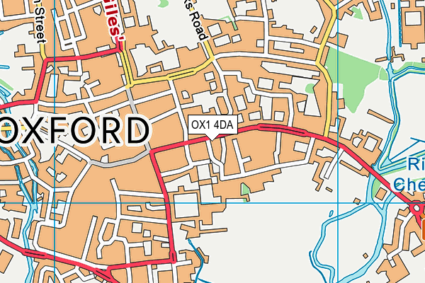 OX1 4DA map - OS VectorMap District (Ordnance Survey)