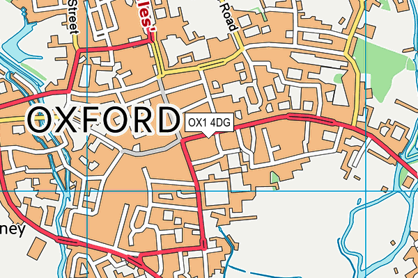OX1 4DG map - OS VectorMap District (Ordnance Survey)