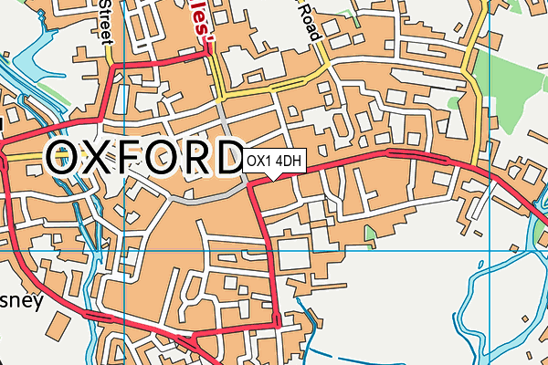 OX1 4DH map - OS VectorMap District (Ordnance Survey)