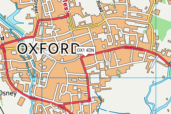 OX1 4DN map - OS VectorMap District (Ordnance Survey)