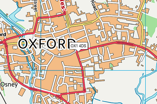 OX1 4DS map - OS VectorMap District (Ordnance Survey)