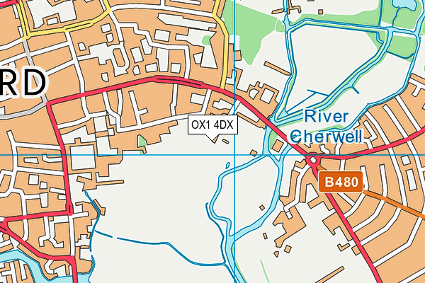OX1 4DX map - OS VectorMap District (Ordnance Survey)