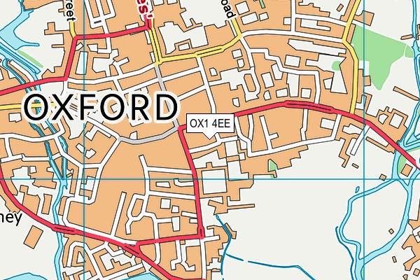 OX1 4EE map - OS VectorMap District (Ordnance Survey)