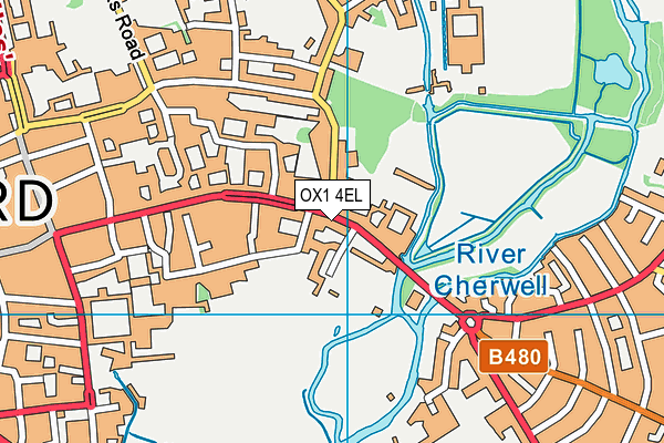 OX1 4EL map - OS VectorMap District (Ordnance Survey)