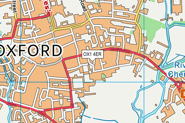 OX1 4ER map - OS VectorMap District (Ordnance Survey)