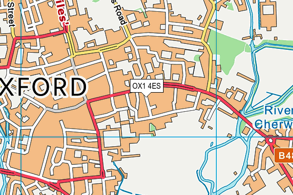 OX1 4ES map - OS VectorMap District (Ordnance Survey)