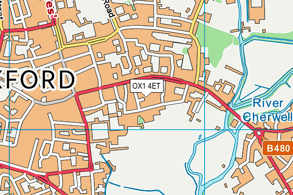 OX1 4ET map - OS VectorMap District (Ordnance Survey)
