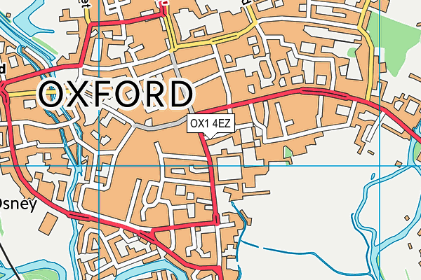 OX1 4EZ map - OS VectorMap District (Ordnance Survey)