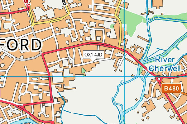 OX1 4JD map - OS VectorMap District (Ordnance Survey)