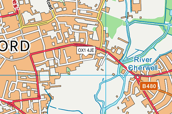 OX1 4JE map - OS VectorMap District (Ordnance Survey)