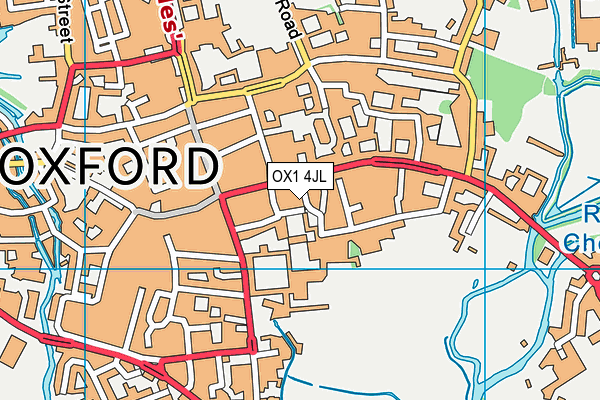 OX1 4JL map - OS VectorMap District (Ordnance Survey)