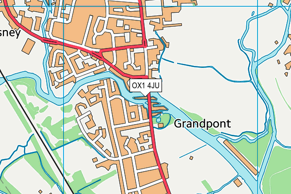 OX1 4JU map - OS VectorMap District (Ordnance Survey)