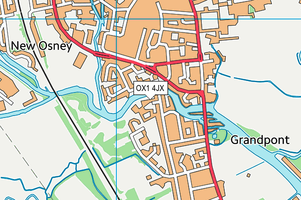 OX1 4JX map - OS VectorMap District (Ordnance Survey)