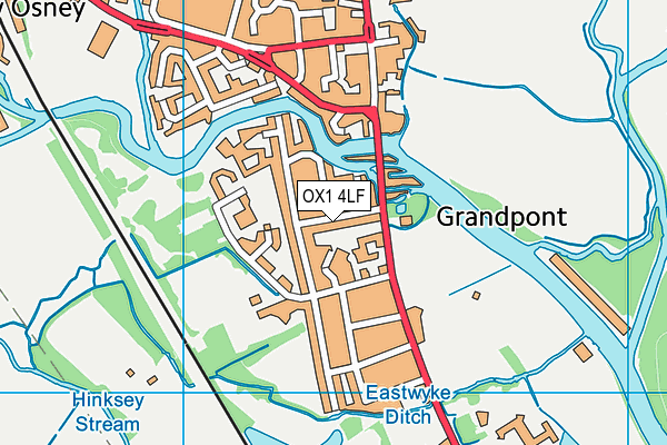 OX1 4LF map - OS VectorMap District (Ordnance Survey)