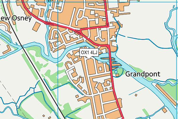 OX1 4LJ map - OS VectorMap District (Ordnance Survey)