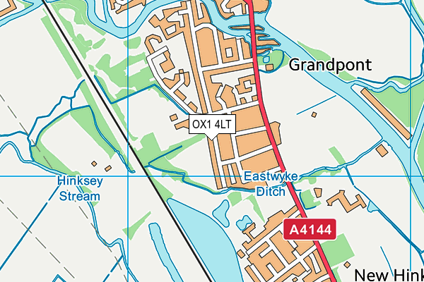 OX1 4LT map - OS VectorMap District (Ordnance Survey)