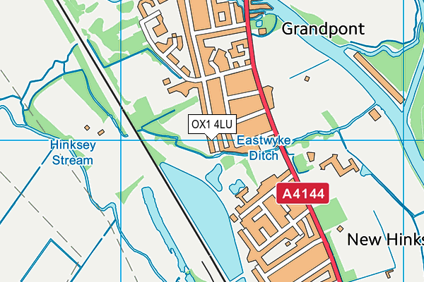 OX1 4LU map - OS VectorMap District (Ordnance Survey)