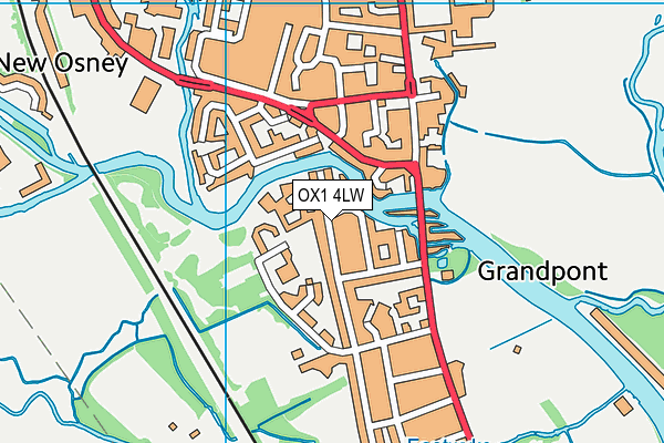 OX1 4LW map - OS VectorMap District (Ordnance Survey)