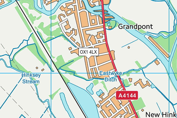 OX1 4LX map - OS VectorMap District (Ordnance Survey)