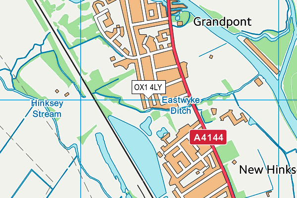 OX1 4LY map - OS VectorMap District (Ordnance Survey)