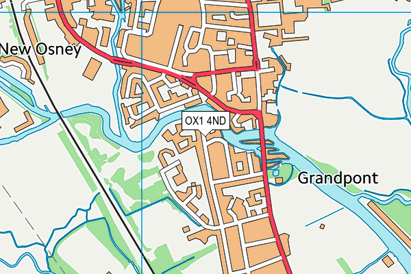 OX1 4ND map - OS VectorMap District (Ordnance Survey)