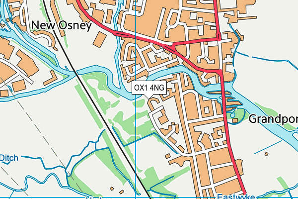 OX1 4NG map - OS VectorMap District (Ordnance Survey)
