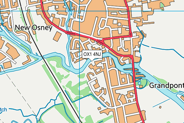 OX1 4NJ map - OS VectorMap District (Ordnance Survey)