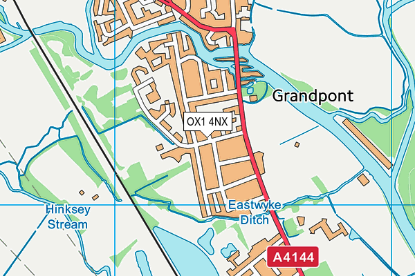 OX1 4NX map - OS VectorMap District (Ordnance Survey)