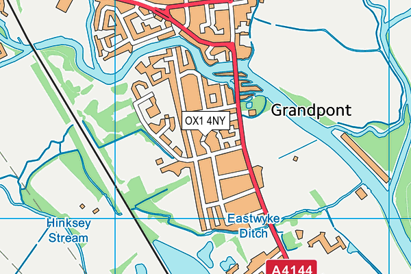 OX1 4NY map - OS VectorMap District (Ordnance Survey)