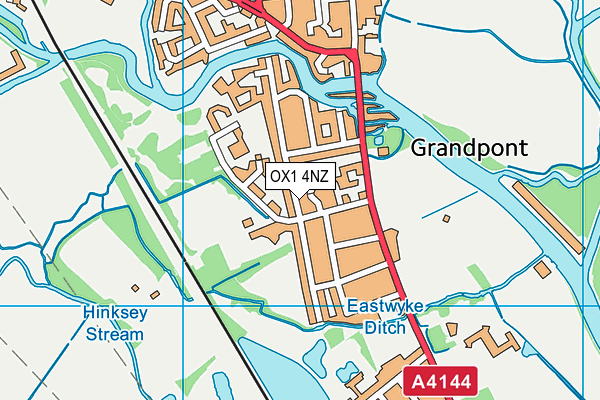 OX1 4NZ map - OS VectorMap District (Ordnance Survey)