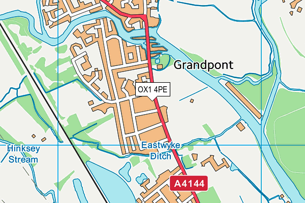 OX1 4PE map - OS VectorMap District (Ordnance Survey)