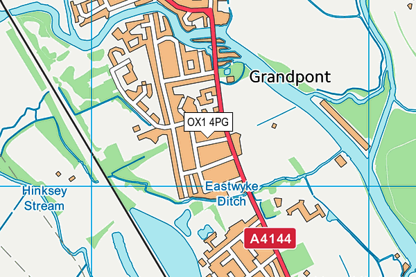 OX1 4PG map - OS VectorMap District (Ordnance Survey)