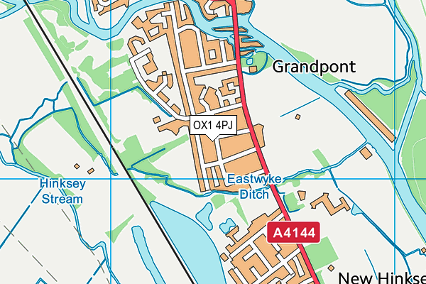 OX1 4PJ map - OS VectorMap District (Ordnance Survey)