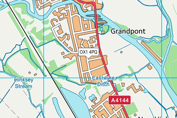 OX1 4PQ map - OS VectorMap District (Ordnance Survey)