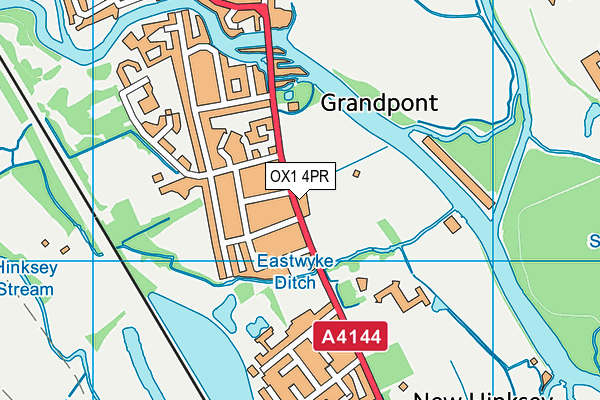 OX1 4PR map - OS VectorMap District (Ordnance Survey)