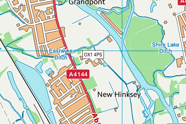 OX1 4PS map - OS VectorMap District (Ordnance Survey)