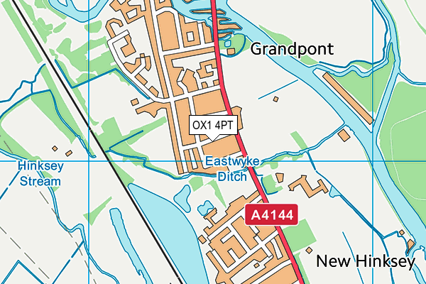 OX1 4PT map - OS VectorMap District (Ordnance Survey)