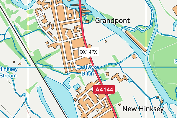 OX1 4PX map - OS VectorMap District (Ordnance Survey)